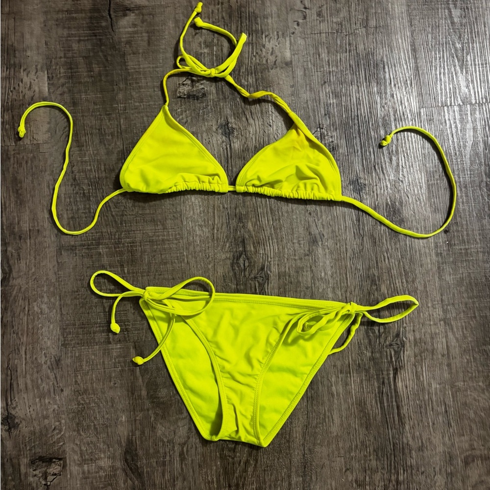 Joe Boxer Bright Yellow Womens Bikini Set